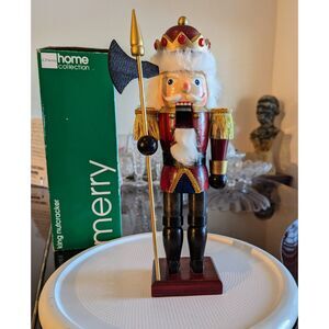 Vtg.     JCPenney home collection "king nutcracker" decor with box
